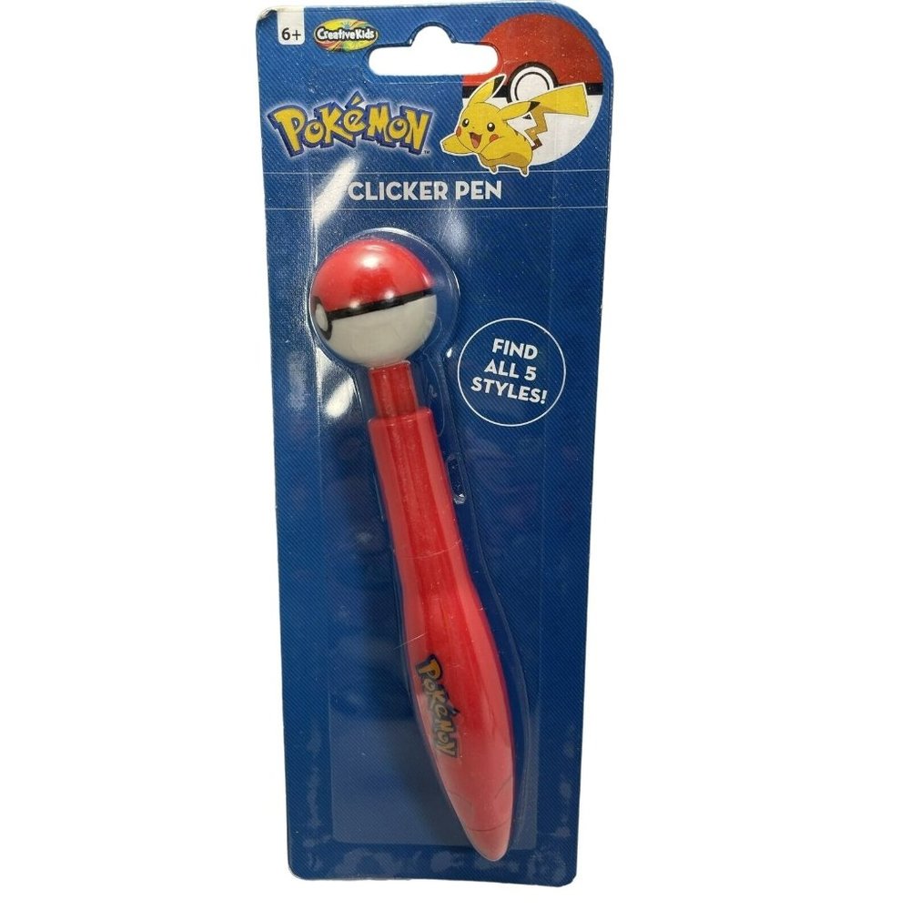 POKEMON POKEBALL Clicker Ink Pen  NEW In Package Creative Kids 6+